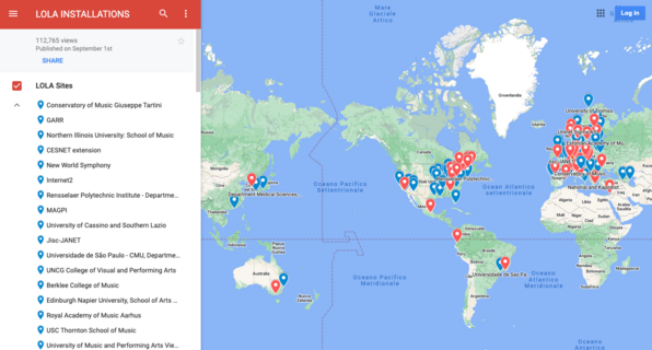Screenshot: LoLa Installations Map